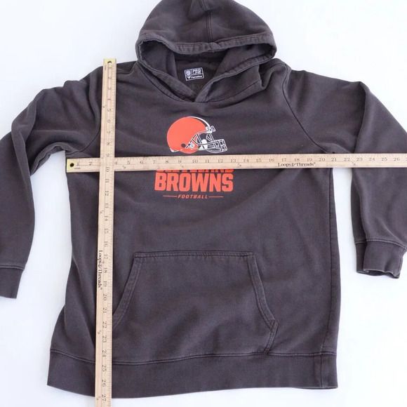 Fanatics Cleveland Browns NFL Football Brown Orange Hooded Pullover Sweatshirt L - Picture 4 of 10